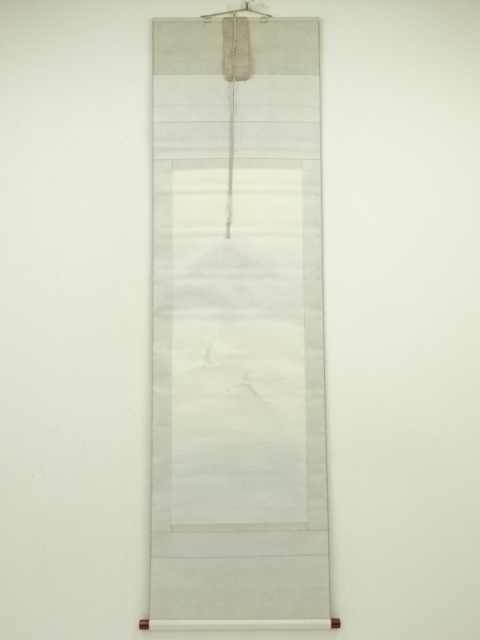 道具 ] - 道具 松原正峰筆 霊峰飛鶴 肉筆絹本掛軸（共箱） | ネット